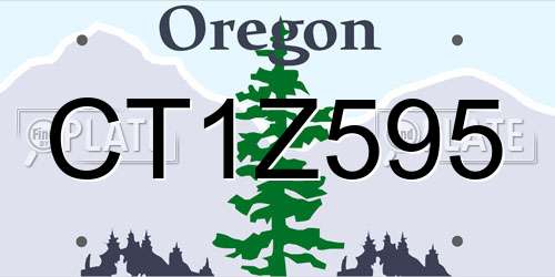 CT1Z595 Oregon License Plate