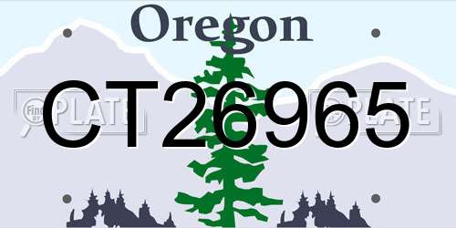 CT26965 Oregon License Plate