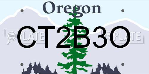 CT2B3O Oregon License Plate