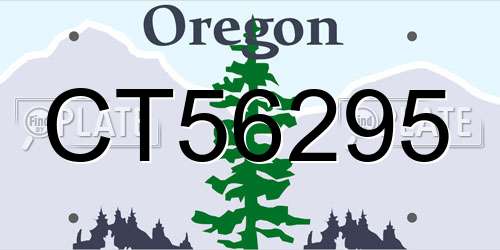 CT56295 Oregon License Plate