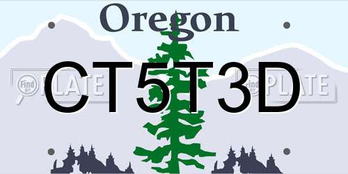 CT5T3D Oregon License Plate