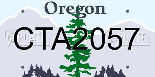 CTA2057 Oregon License Plate