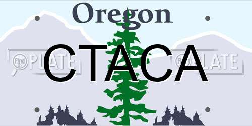 CTACA Oregon License Plate