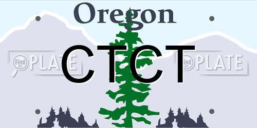 CTCT Oregon License Plate