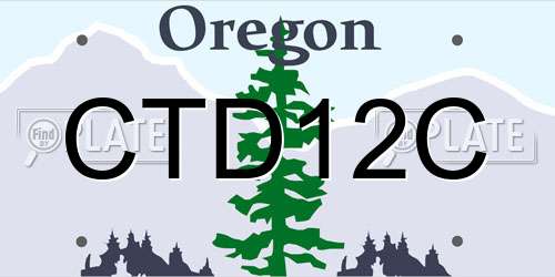 CTD12C Oregon License Plate