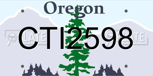CTI2598 Oregon License Plate