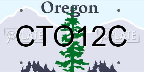 CTO12C Oregon License Plate