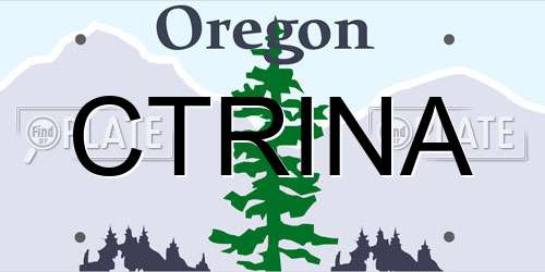 CTRINA Oregon License Plate