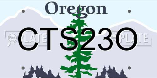 CTS23O Oregon License Plate