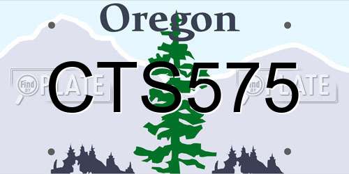 CTS575 Oregon License Plate