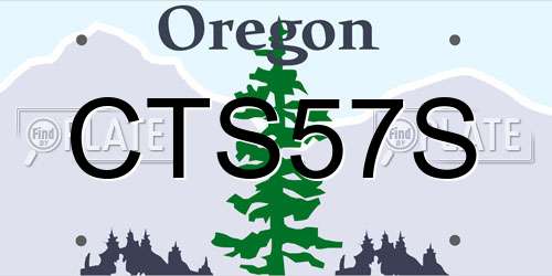 CTS57S Oregon License Plate