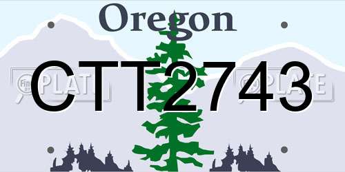 CTT2743 Oregon License Plate
