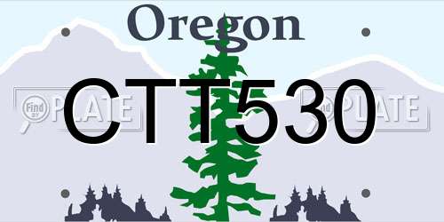 CTT530 Oregon License Plate