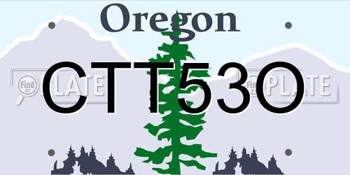 CTT53O Oregon License Plate