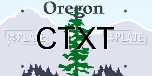 CTXT Oregon License Plate