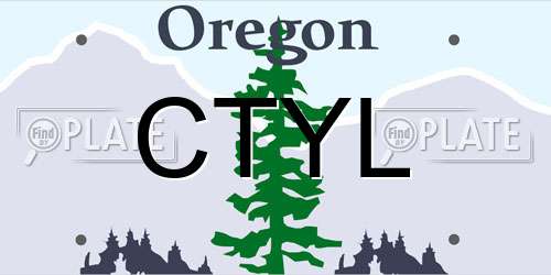 CTYL Oregon License Plate