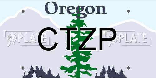 CTZP Oregon License Plate