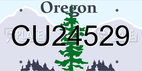 CU24529 Oregon License Plate