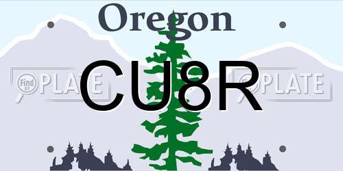 CU8R Oregon License Plate