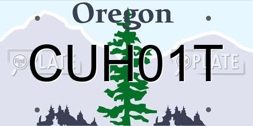 CUH01T Oregon License Plate