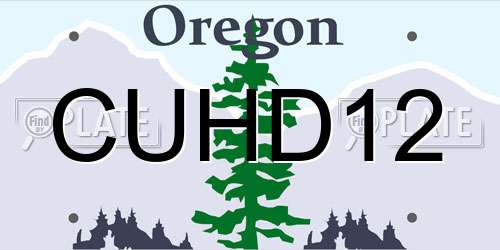 CUHD12 Oregon License Plate