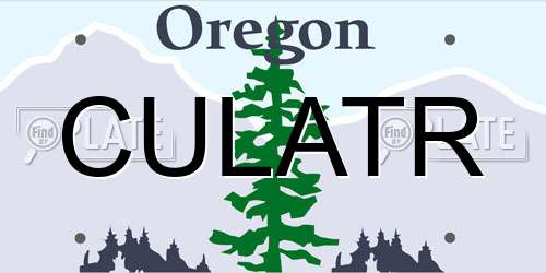CULATR Oregon License Plate