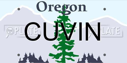 CUVIN Oregon License Plate