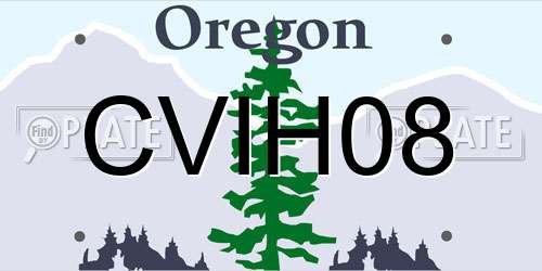 CVIH08 Oregon License Plate