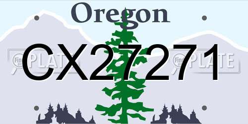 CX27271 Oregon License Plate