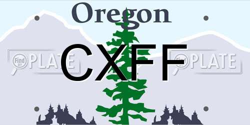 CXFF Oregon License Plate