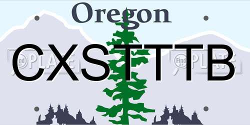 CXSTTTB Oregon License Plate