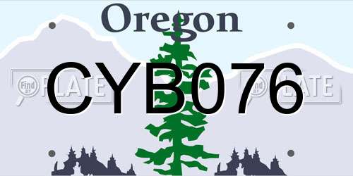 CYB076 Oregon License Plate