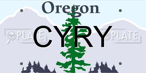 CYRY Oregon License Plate