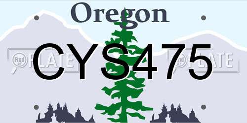 CYS475 Oregon License Plate