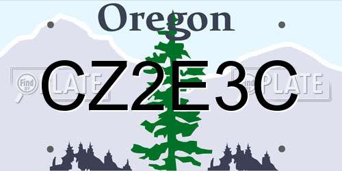 CZ2E3C Oregon License Plate