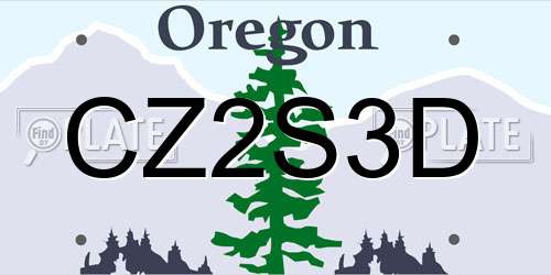 CZ2S3D Oregon License Plate
