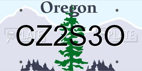 CZ2S3O Oregon License Plate