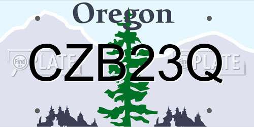 CZB23Q Oregon License Plate