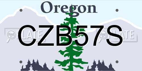 CZB57S Oregon License Plate