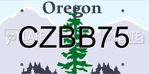 CZBB75 Oregon License Plate