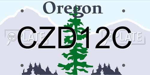 CZD12C Oregon License Plate