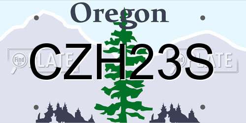 CZH23S Oregon License Plate