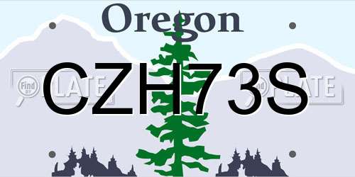 CZH73S Oregon License Plate