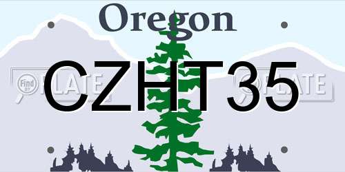 CZHT35 Oregon License Plate