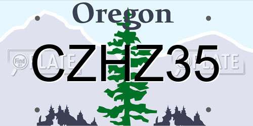CZHZ35 Oregon License Plate