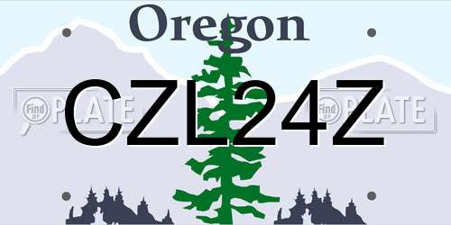 CZL24Z Oregon License Plate