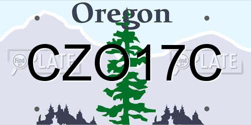 CZO17C Oregon License Plate