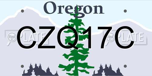 CZQ17C Oregon License Plate