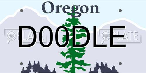 D00DLE Oregon License Plate