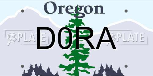 D0RA Oregon License Plate